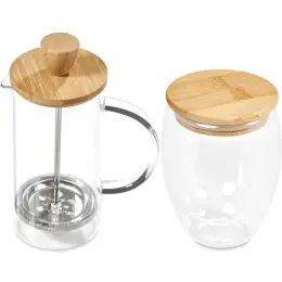 Okiyo Aibo Glass & Bamboo Coffee Set Unbranded